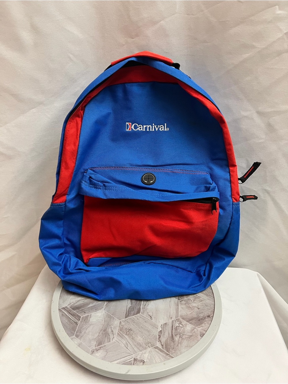 Carnival Cruise Line Blue Red Backpack Logo Travel School Bag